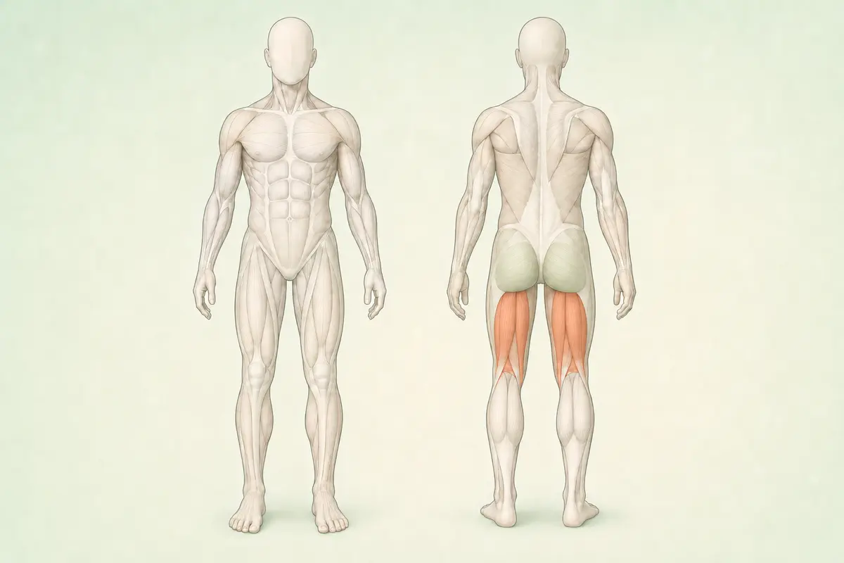 Arka Bacak kas grubunun ön ve arka anatomik görünümü
